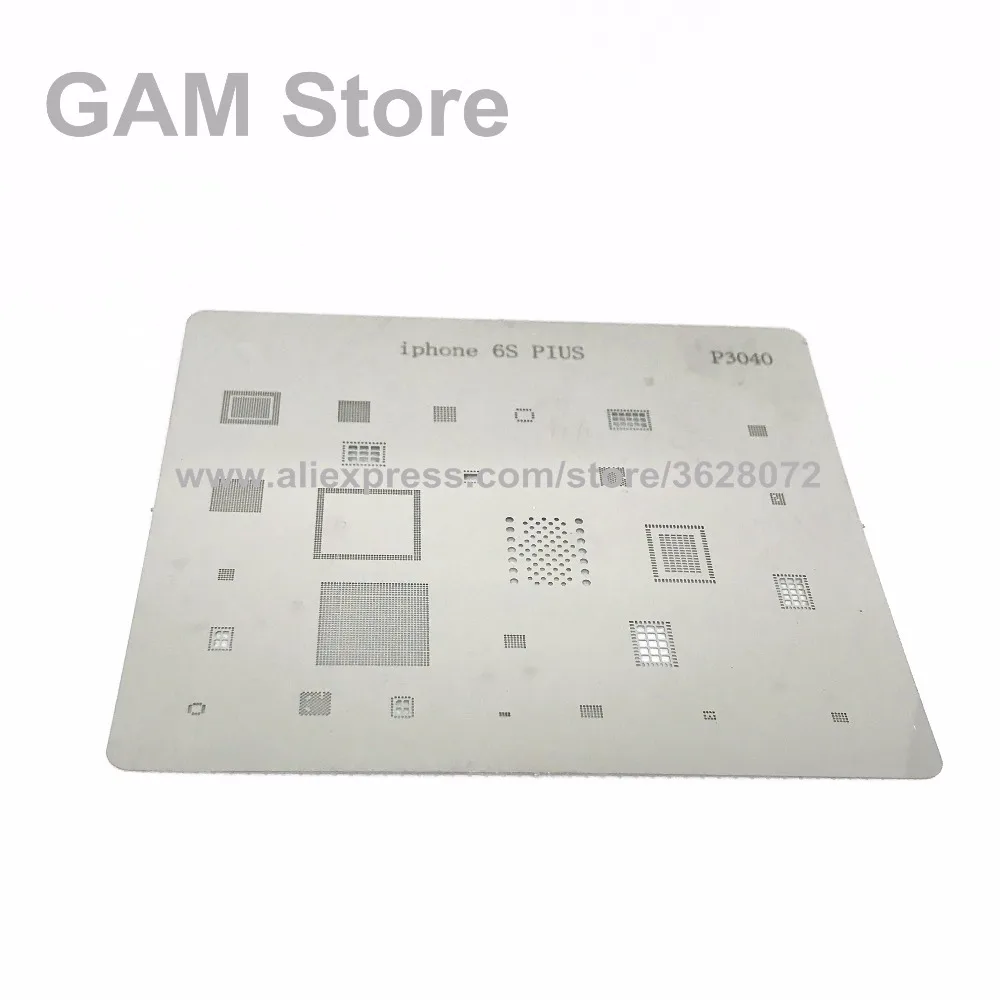

For iPhone 6S Plus BGA Stencil CPU RAM Wifi Nand Flash Baseband Power Amplifier Audio IC Reball Pin Solder Heat Template P3040