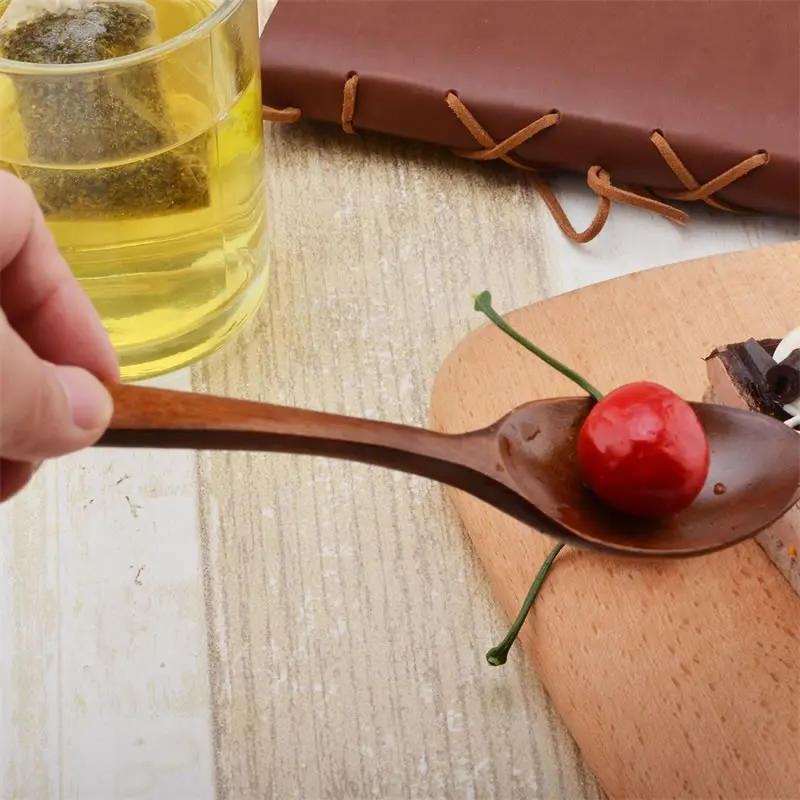 Экологичные деревянные ложки OBR большая чайная и кофейная ложка с длинной ручкой