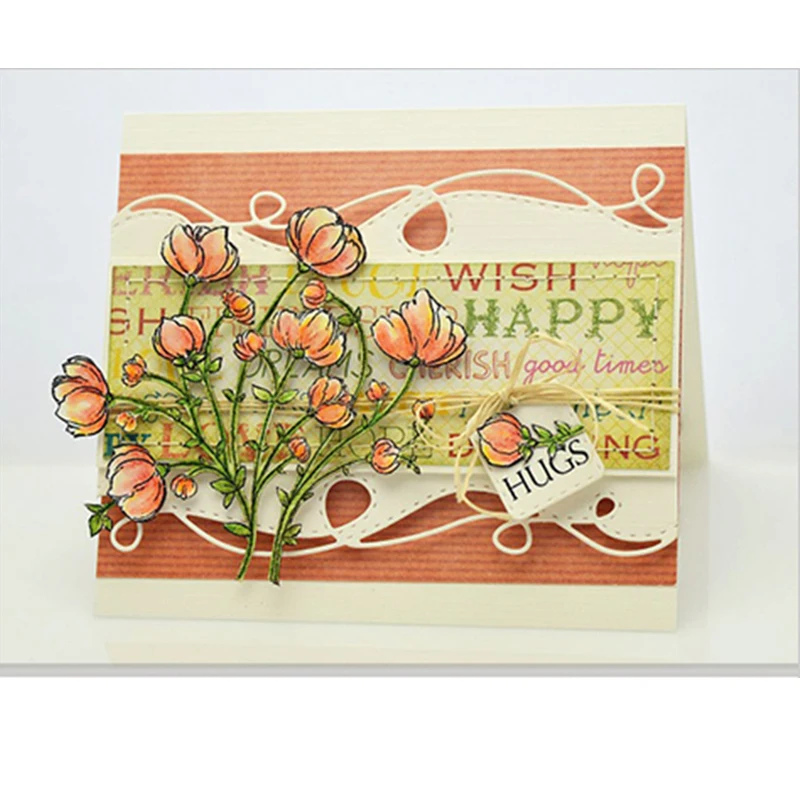 2 шт. Цветочная кружевная рамка металлические штампы трафарет для сделай сам