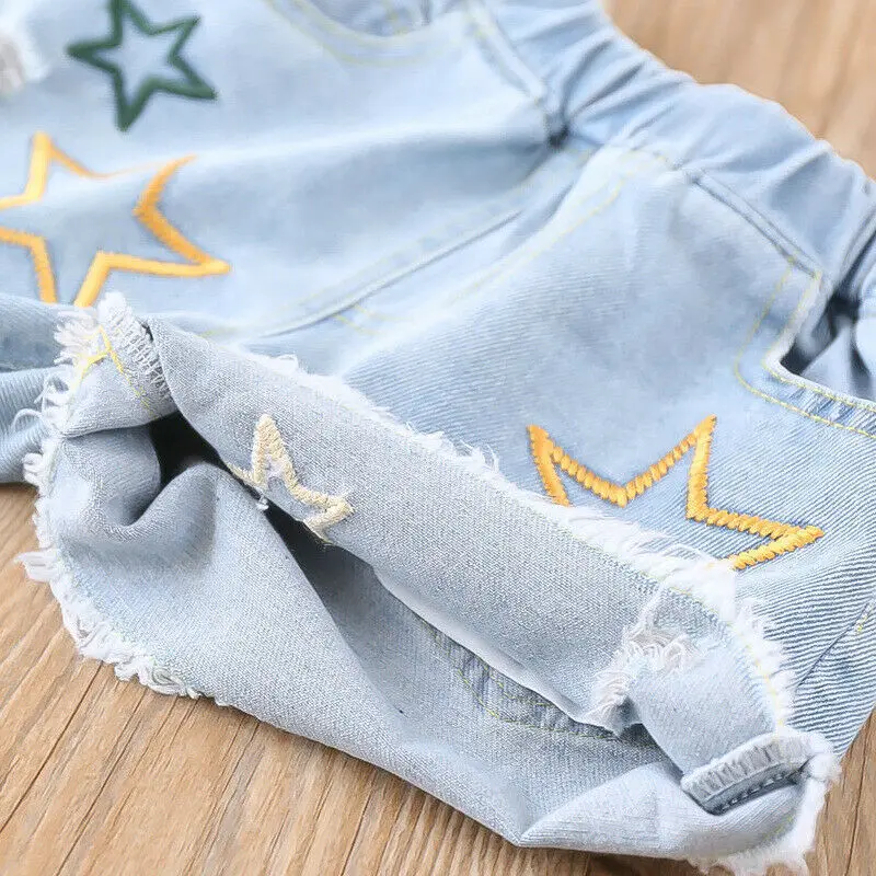 Комплект одежды из 2 предметов для маленьких девочек летняя хлопковая одежда в