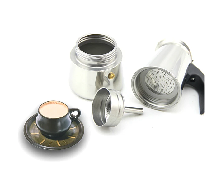 Портативный Нержавеющая сталь moka латте эспрессо Кофе горшок Кофеварка плитой