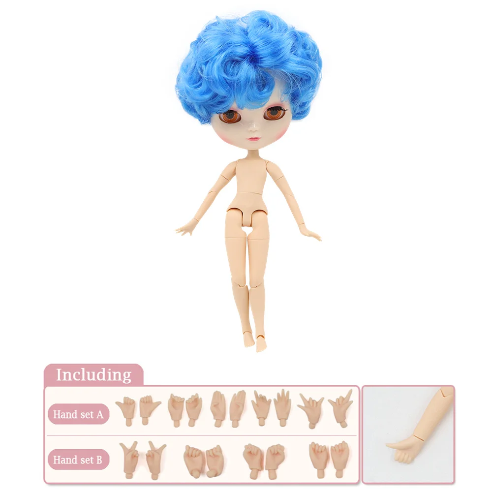Кукла ICY 1/6 dbs красивая кукла с голубыми короткими волосами и белой кожей A cup для