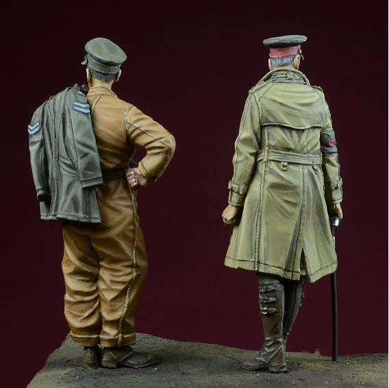 1/35 фигурки из смолы, модель, наборы Второй мировой войны, британский танковый солдат, 2 фигурки, неокрашенные