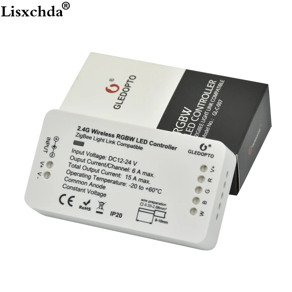 Светодиодный контроллер ZIGBEE совместимый с Echo RGB + CCT/WW/CW Контроллер zigbee диммер