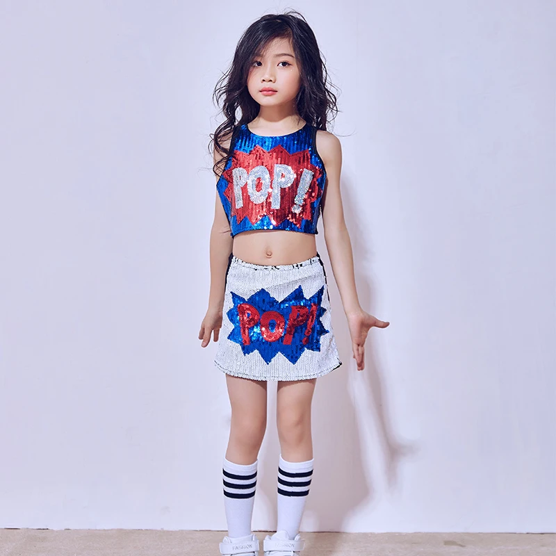 Children Jazz Dance Costumes Girls Hip-Hop Modern Performances Clothing Set Kids Jazzy Wear Stagewear DL2475 | Тематическая одежда
