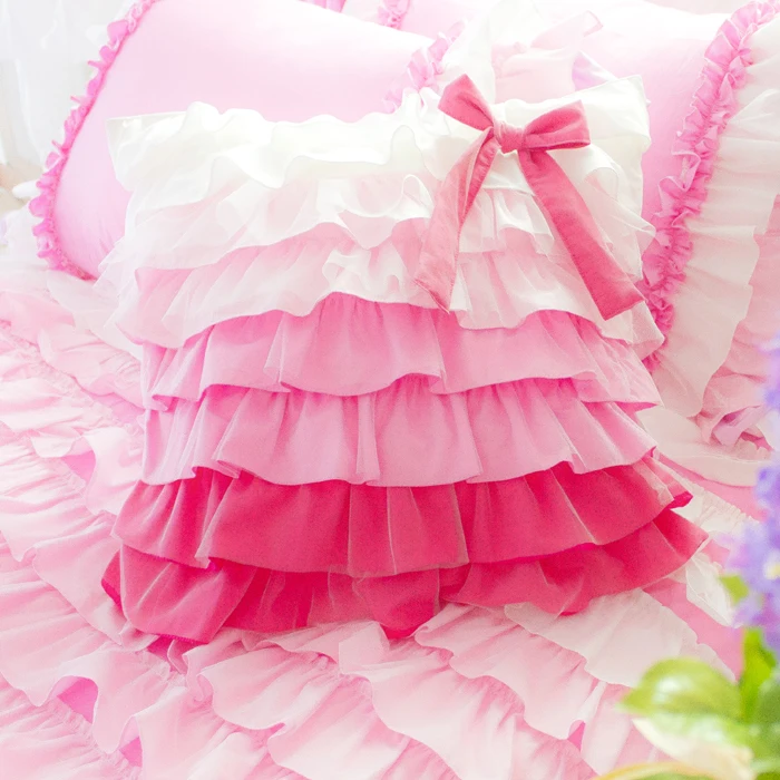 Модная Радужная декоративная наволочка из хлопка с пряжей многослойная