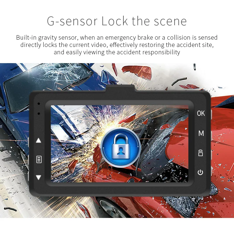 Denicer Full HD 1080 P Автомобильный регистраторы Автомобильный видеорегистратор Камера-Регистратор 170 градусов Широкий формат Автомобильный видеорегистратор с Ночное видение
