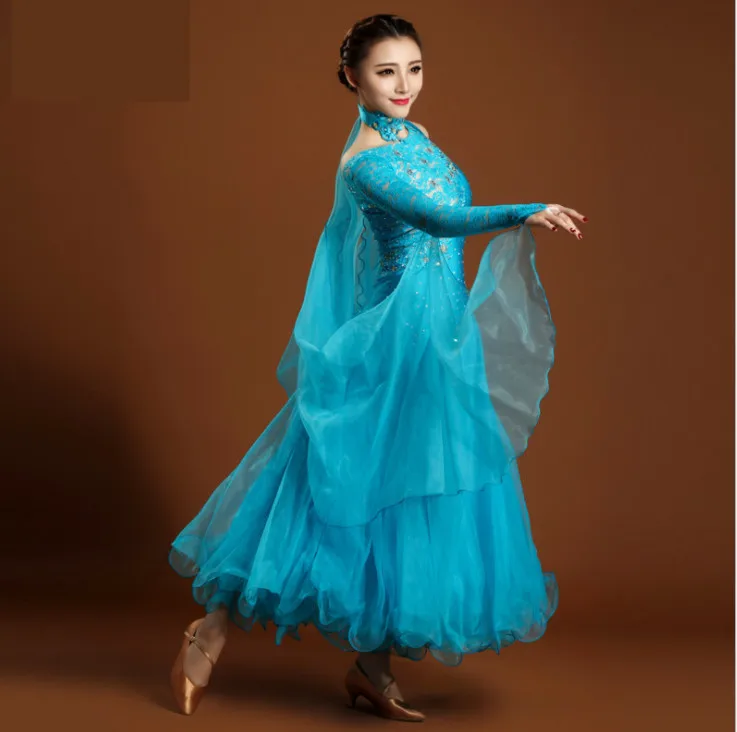 Платье для бальных танцев 2017 женское из лайкры новейший дизайн|ballroom competition