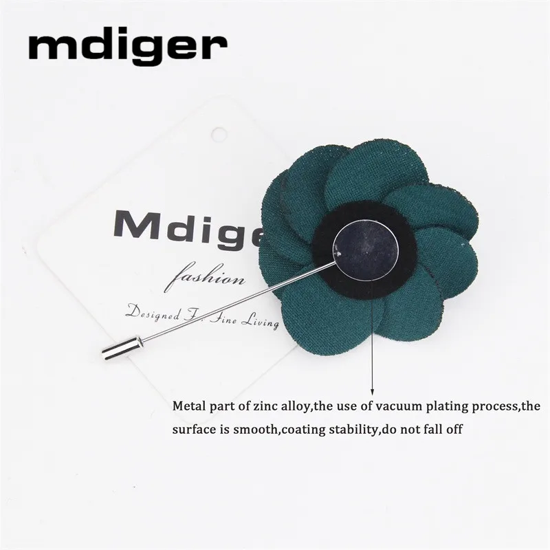Mdiger модная брошь цветок для мужского костюма цветочный отворот булавка из