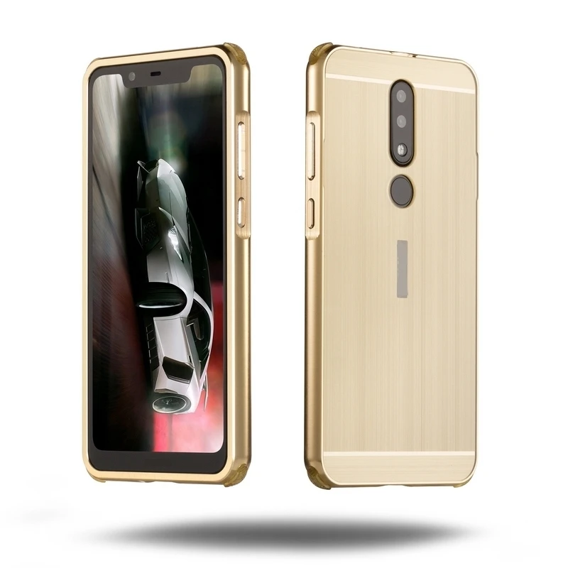 Чехол для Nokia 6,1 Plus, чехол для Nokia X6, противоударный металлический алюминиевый каркас, пластиковый чехол для Nokia 5,1 Plus X5, чехол