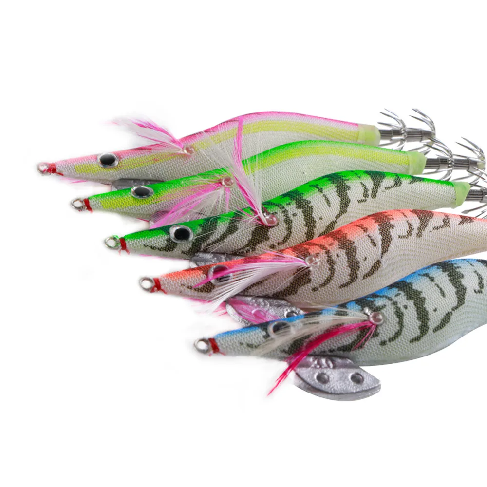 10pcs/set Fishing Shrimp Artificial Baits for Squid Jigs Octopus Cuttlefish Hard Lures 12cm 14.5g Tackle Pesca Dropship | Спорт и