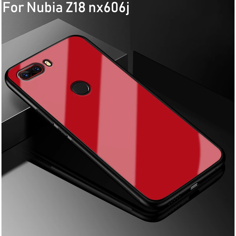 Закаленное Стекло окрашенные Чехлы для Нубия Z18 NX606J задняя крышка Z 18 защитной
