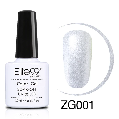 ZG001 Elite99 10 мл жемчужный Блестящий Гель-лак для ногтей впитывающийся лак для ногтей требуется база Светодиодная лампа верхнее покрытие Полупостоянный гель лак - Цвет: ZG001