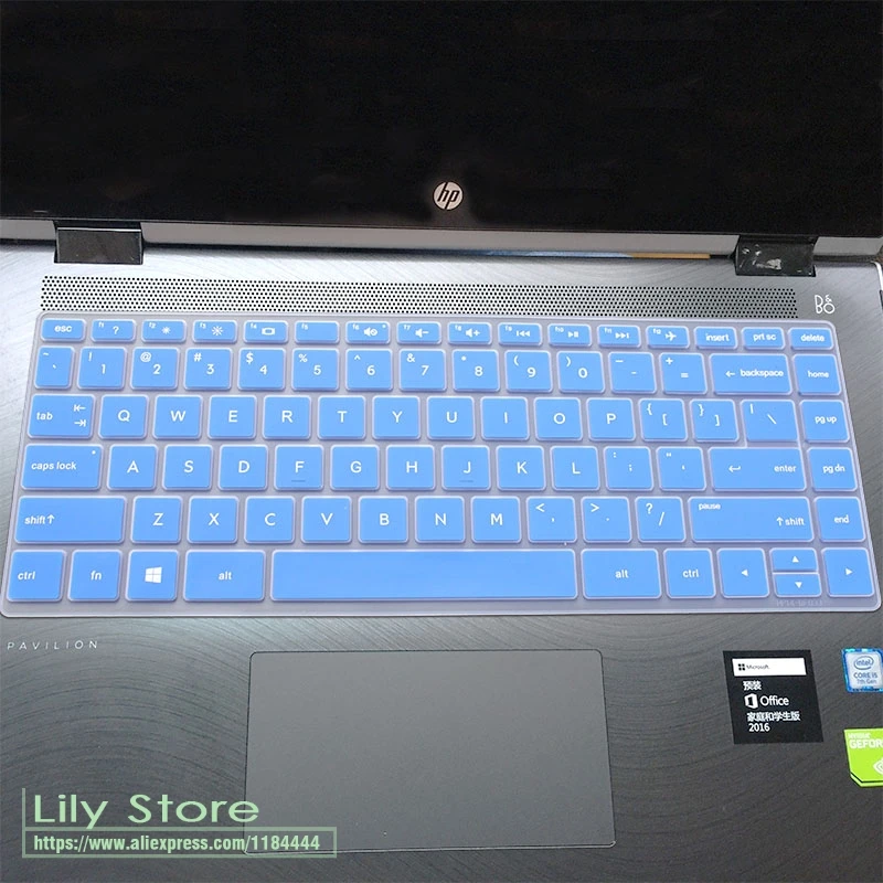 Силиконовая клавиатура протектор кожного покрова для hp Pavilion x360 14-ba078TX 14-ba063tx ba064tx Новинка 14 дюймов Сенсорная клавиатура ноутбука - Цвет: blue