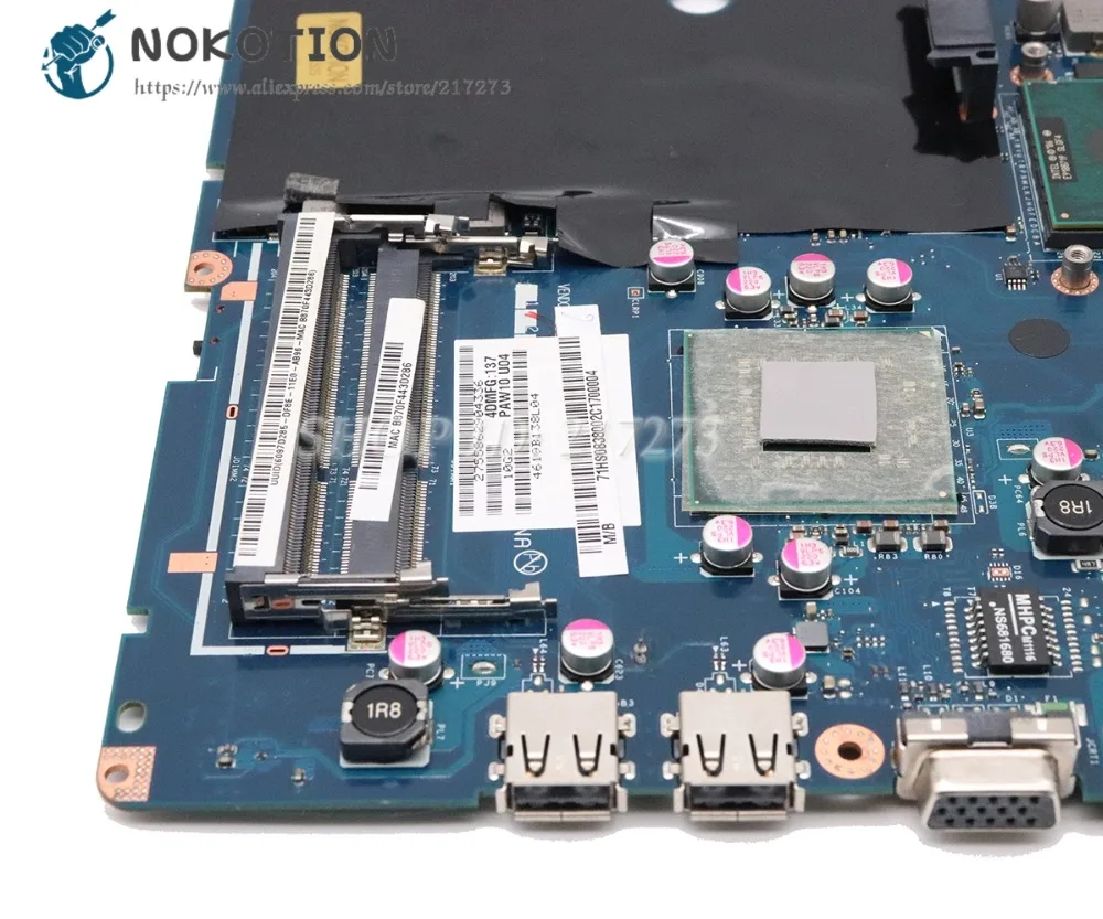 NOKOTION For Lenovo G460 G460E Laptop Motherboard GM45 DDR3 Free CPU 14 inch PAW10 LA-7011P MAIN BOARD | Компьютеры и офис