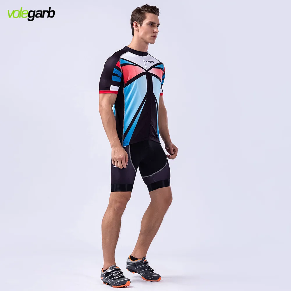 Volegarb 2017 мужская Лето Велоспорт Джерси Быстрый сухой Дыхание MTB Велосипед Одежда С