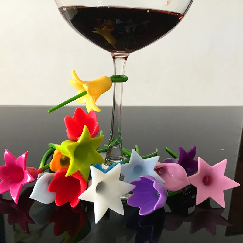 6 шт. силиконовые маркеры для стеклянных стаканов с зажимом|Украшения своими