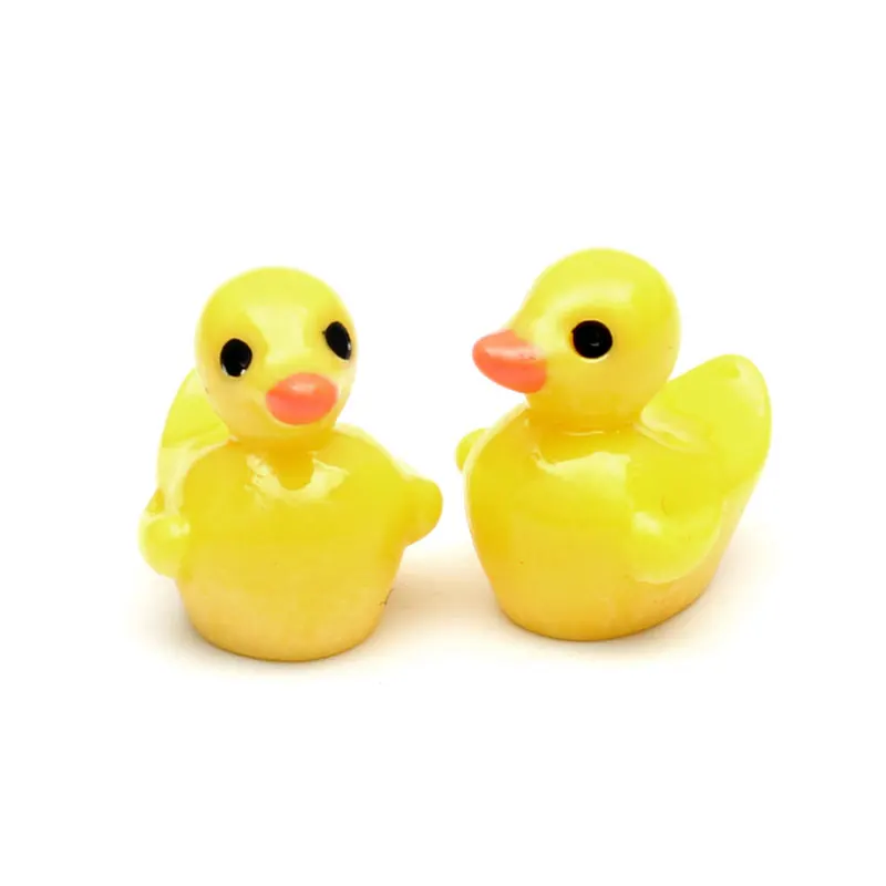 15 шт. смешанные милые украшения из смолы утки кабошона с плоским основанием для