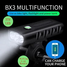 Светодиодный USB велосипедный светильник XM L 3T6 передний
