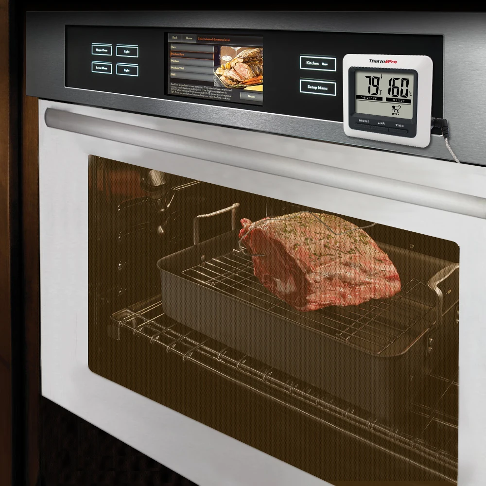 ThermoPro TP04 большой ЖК-цифровой Кухонный Термометр для приготовления пищи, мяса, термометр для барбекю, термометр для гриля, печи, курильщика, термометр для приготовления пищи