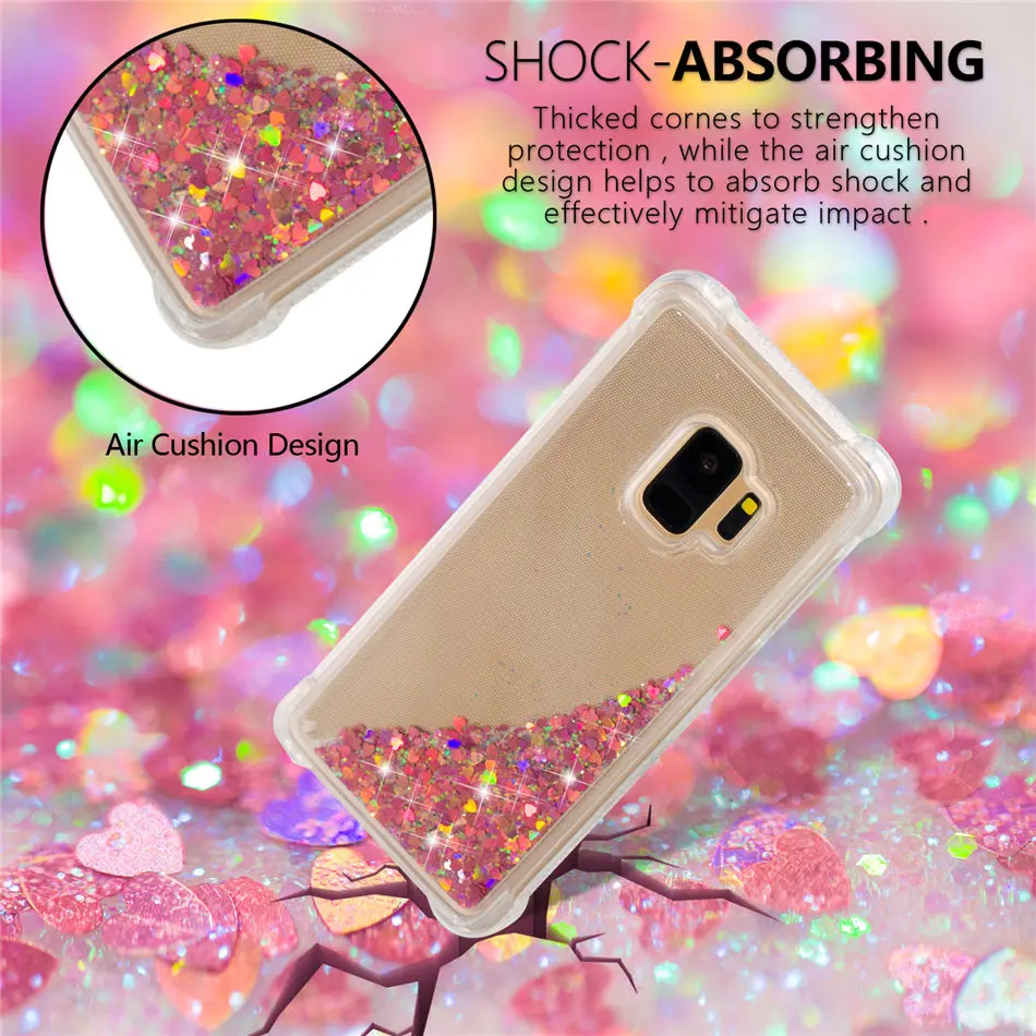 

Luxury Back Case For Samsung Galaxy S7 S6 Edge J3 J5 J7 A3 A5 2017 2016 Note 9 8 A720 A520 Cover Glitter Quicksand Shell D03Z