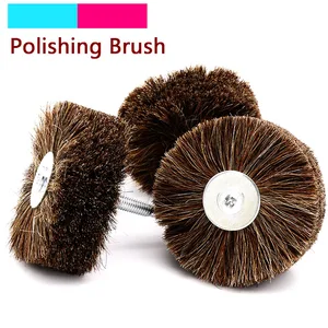 1 шт. с добавлением конского волоса; Колесная щетка абразивный провода шлифовальный цветочного бутона работа по дереву Полировка Щетка Настольный шлифовальный станок для Деревянная мебель