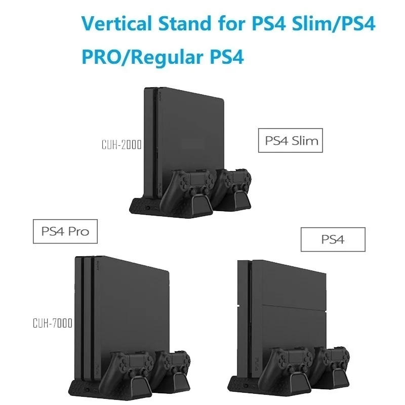 Yujuser для PS4/PS4 тонкий/PS4 Pro многофункциональная Вертикальная охлаждающая подставка