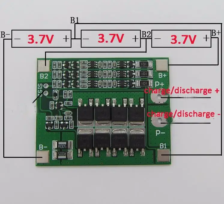 3S 25A Li-Ion 18650 BMS PCM плата защиты батареи BMS PCM с балансом для литий-ионного Lipo батареи модуль