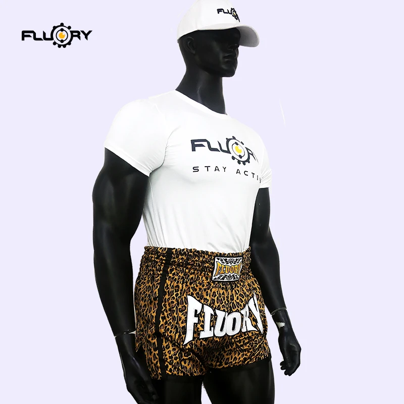 Женские и мужские шорты FLUORY muay thai леопардовые MTSF52 | Спорт развлечения
