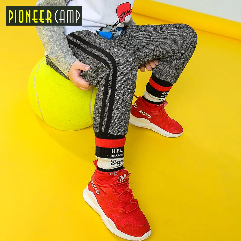 Pioneer Kids Новое лоскутное пот штаны для мальчика модные стильные детские штаны высококачественные брюки для мальчиков джоггеры темно-серый BZZ810027