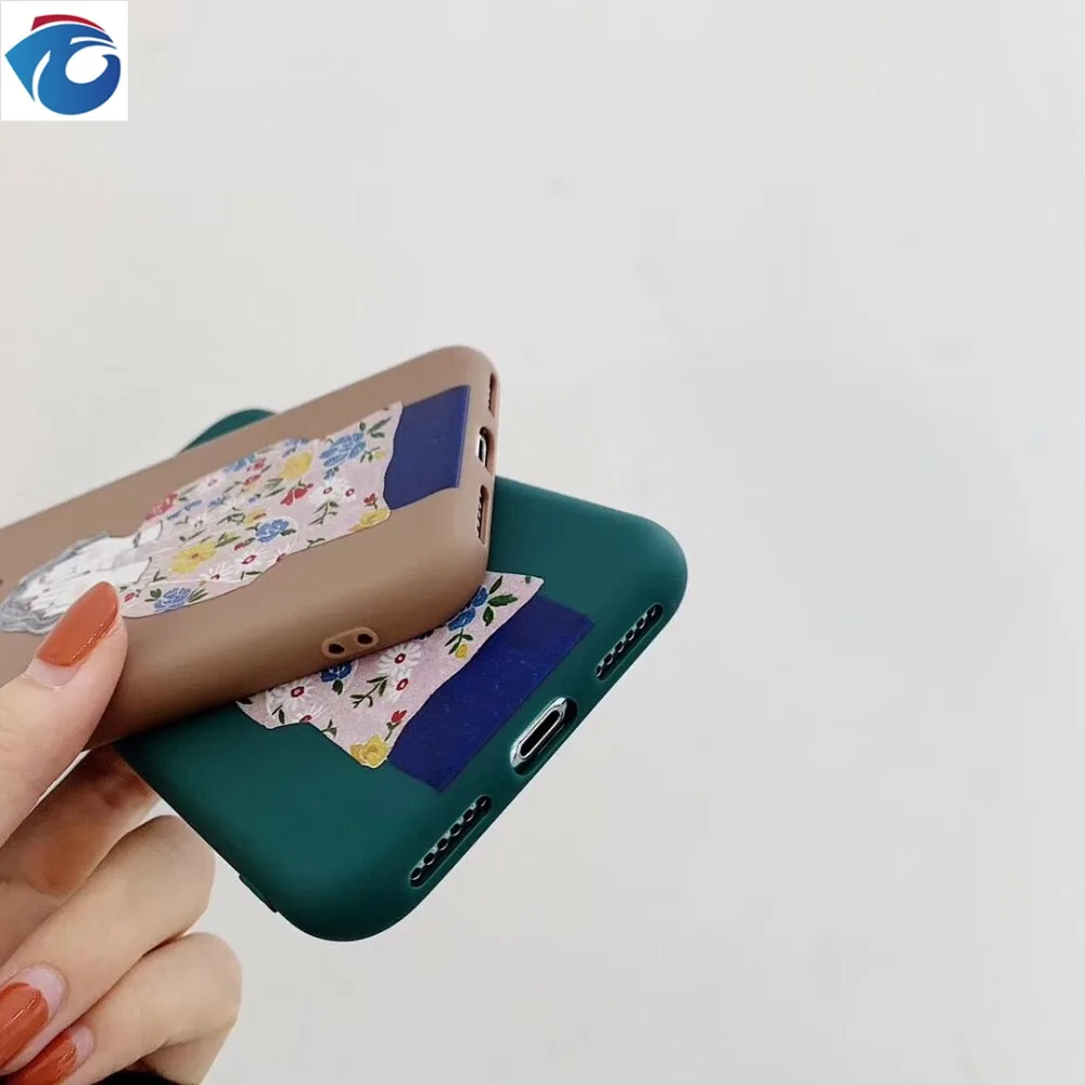 Чехол для мобильного телефона HUANQING Cute shy girl iphone XS Max 6 6S 7 7Plus 8 8Plus мягкий чехол с