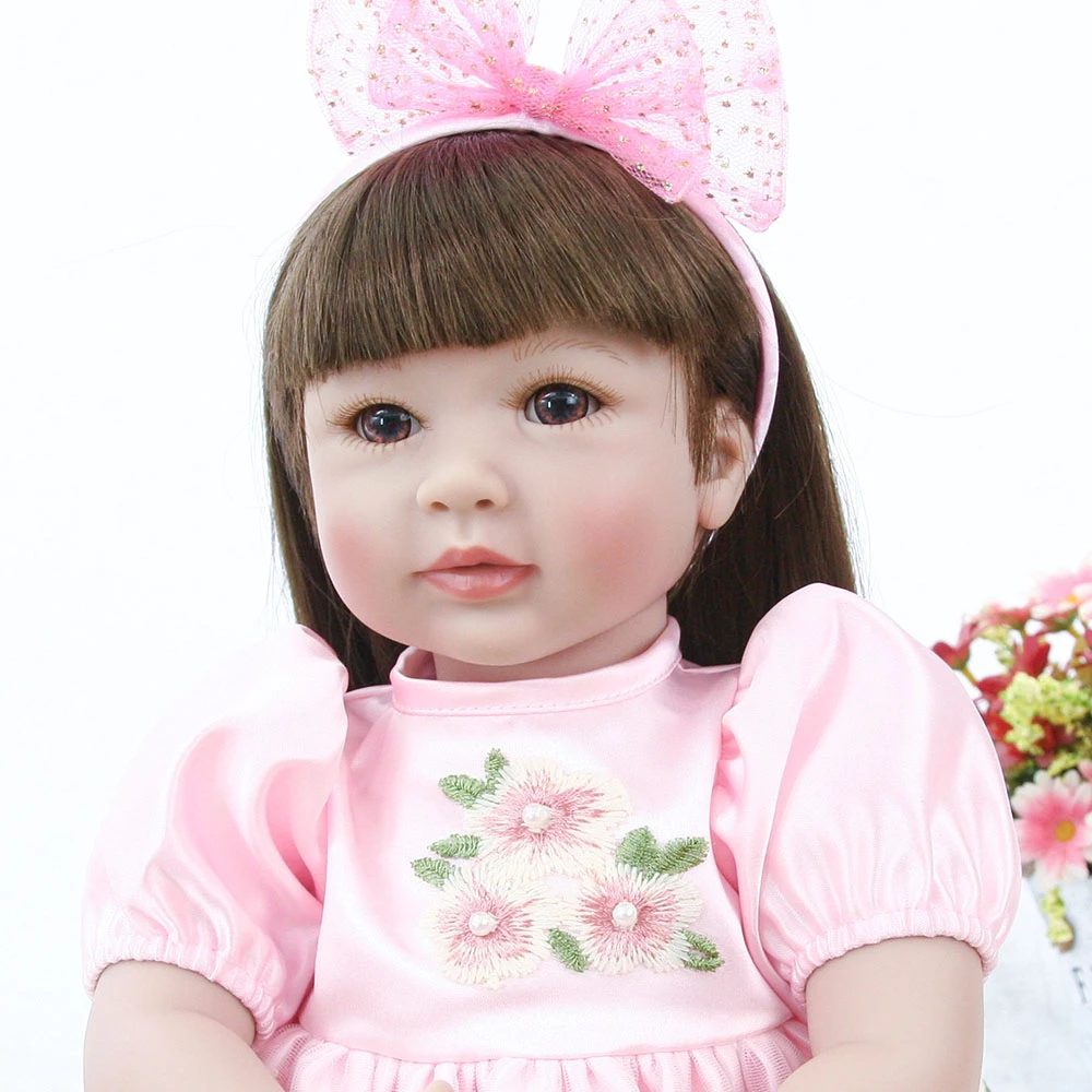 Boneca reborn 56 см мягкие силиконовые куклы для новорожденных и малышей игрушки с