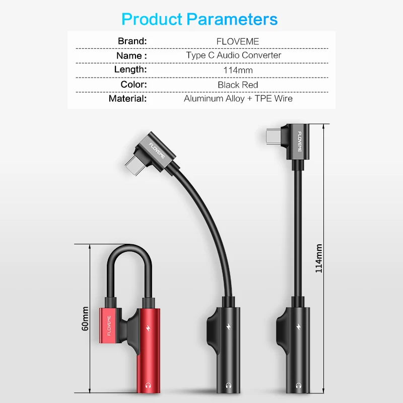 USB Type C аудио адаптер для зарядки и воспроизведения музыки мобильного телефона