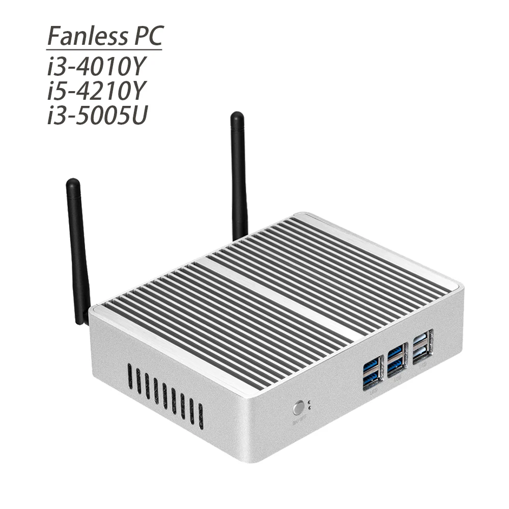 Безвентиляторный мини-ПК Core i3 5005U i5 4210Y Pentium 4405U Windows 10 мини-компьютер настольный компьютер wifi HDMI HTPC HD Graghics ПК