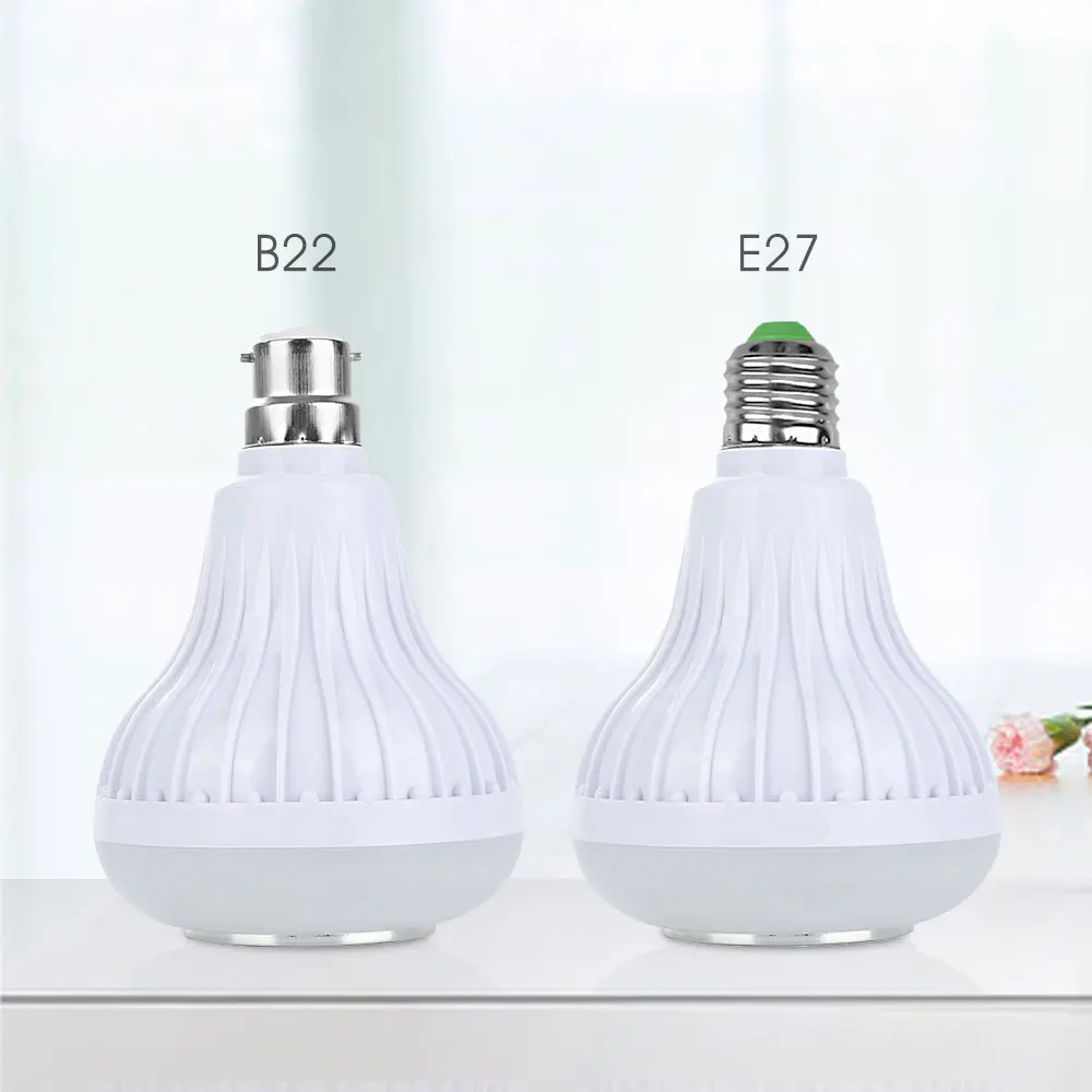 E2 7 беспроводной Bluetooth динамик + 12 Вт RGB Светодиодная лампа с 24Key 110В 220В умная
