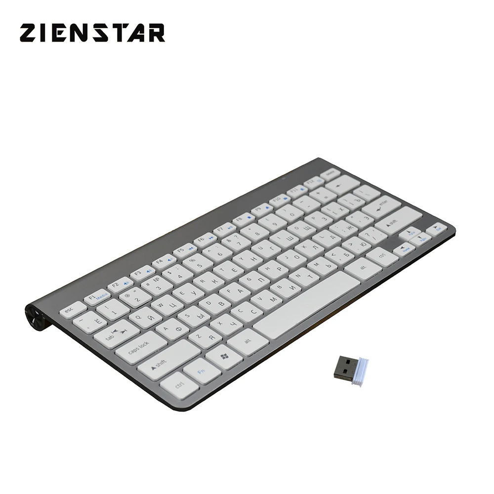 

Zienstar Russian Letter 2.4Ghz Wireless Keyboard Mouse with USB Receiver for MACBOOK LAPTOP TV BOX Computer PC and Smart TV