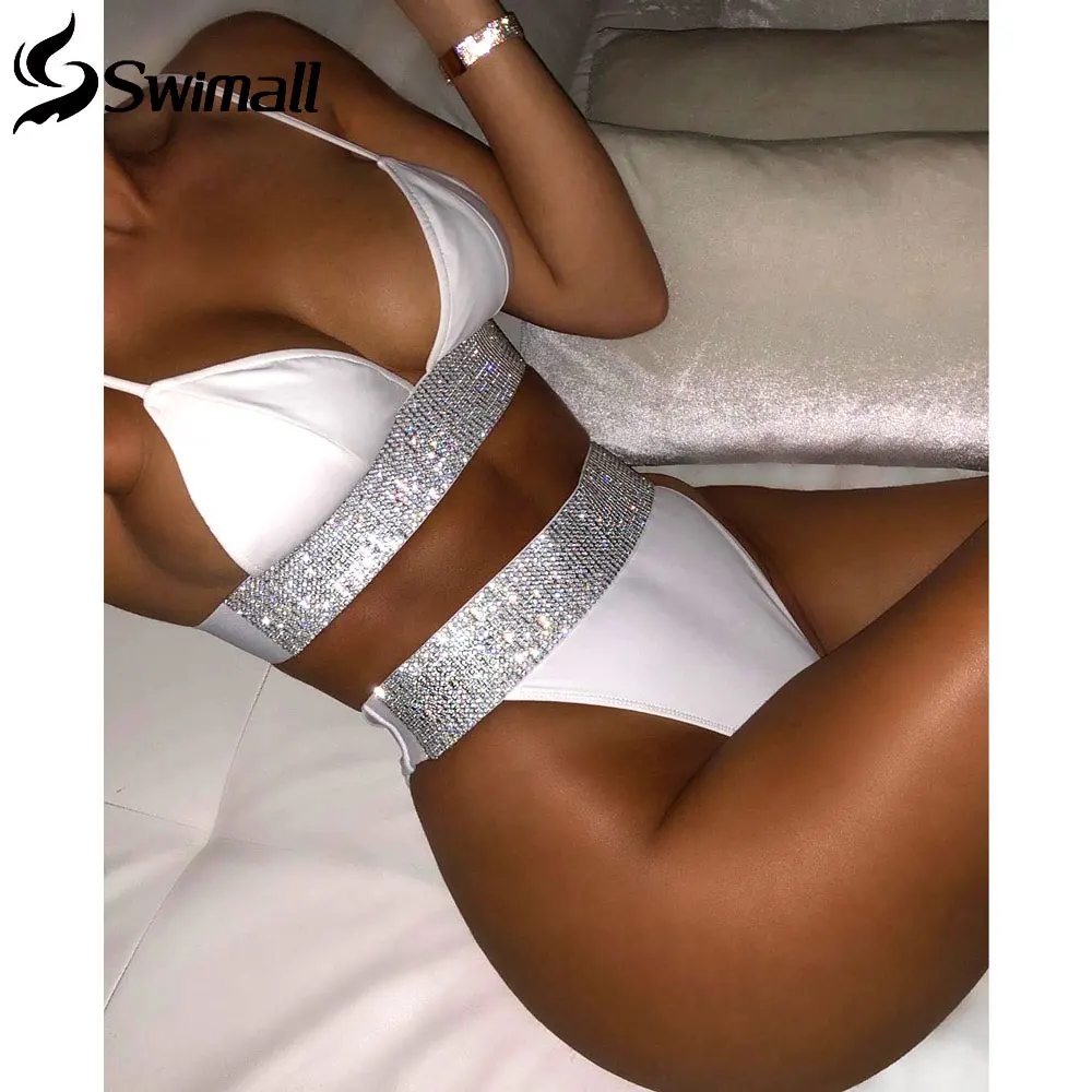 Сексуальное бикини женский купальник с высокой талией Летний Пляжный Купальник