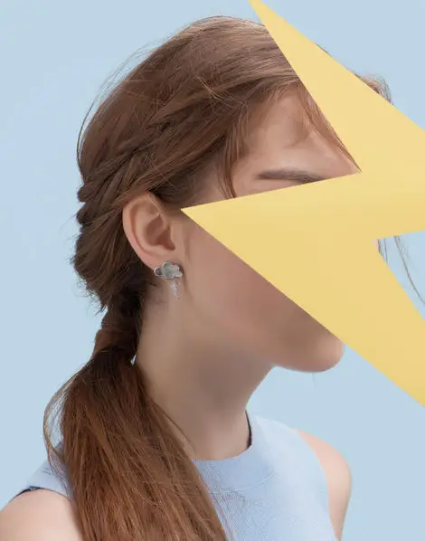 Juftii черный рябчик Клоу Thunder Серьги-гвоздики украшения для женщин | Украшения и