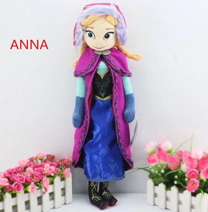 40CM ANNA 40/50 см Снежная королева Эльза Мягкая кукла принцесса Анна Эльза Кукла игрушки мягкие плюшевые детские игрушки подарок - Цвет: 40CM ANNA