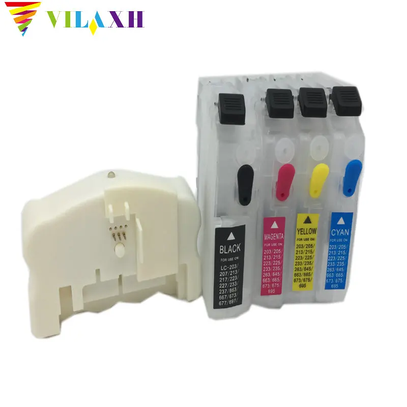 Vilaxh для Brother LC203 LC205 LC207 LC211 LC213 LC215 LC217 LC223 LC225 LC227 многоразовый чернильный картридж + QE
