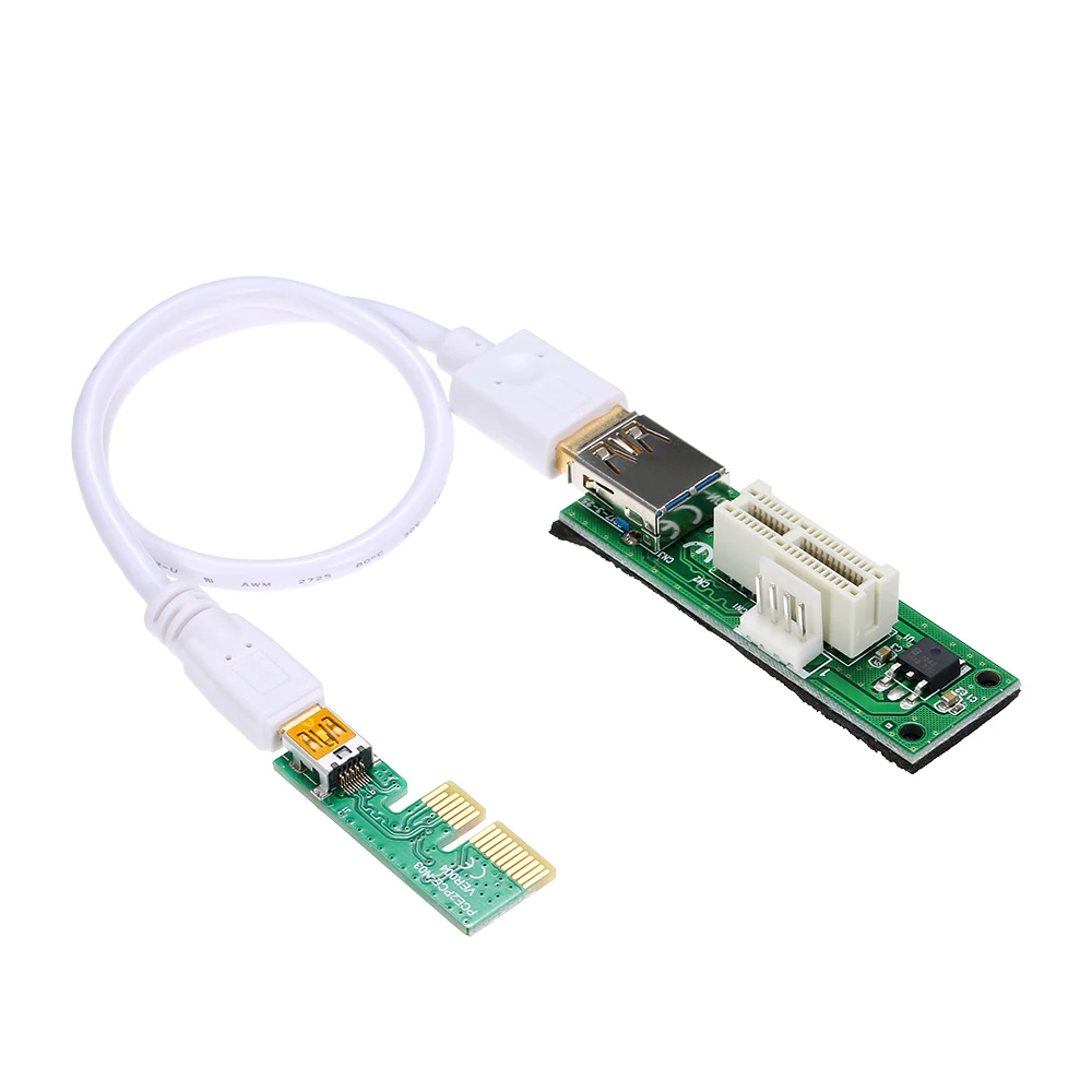 Удлинитель SATA Cabl Mini PCI E X1 PCIE 1X плата расширения на 90 ° с прямым углом USB кабелем и