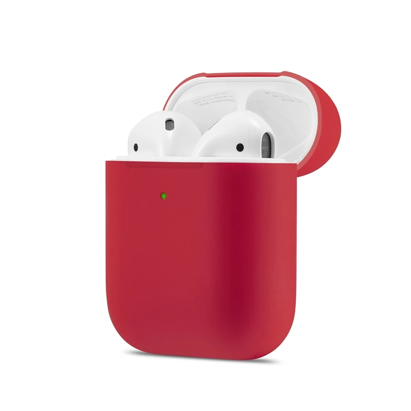 Rose Red Ультратонкий ТПУ Bluetooth беспроводной защитный чехол для наушников для Airpods 2 разных ярких цветов сумка для наушников Airpods 2 аксессуары - Цвет: Rose Red