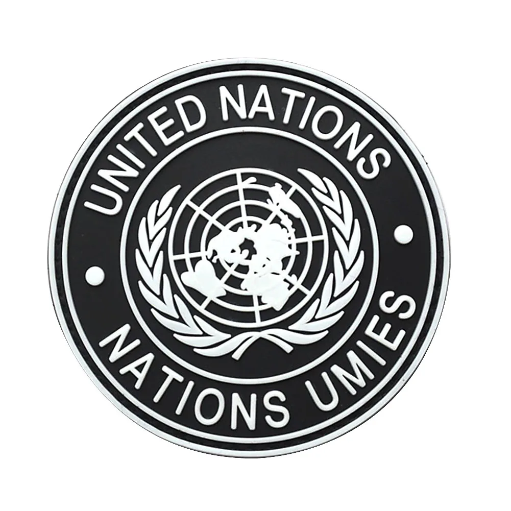 Модный значок международного U.N UN подлинные нарукавники на плечо для большинства военных комплектов и одежды Badg - Цвет: Black