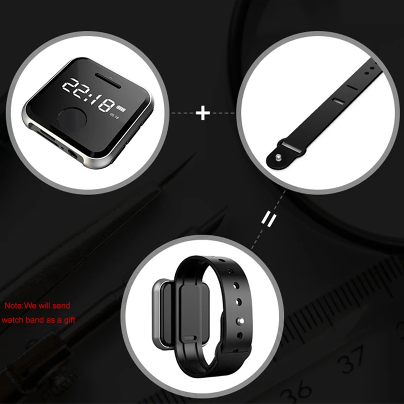 Мини mp3 плеер HBNKH R300 с USB 8 ГБ портативный ремешок для часов HIFI MP3 FM радио
