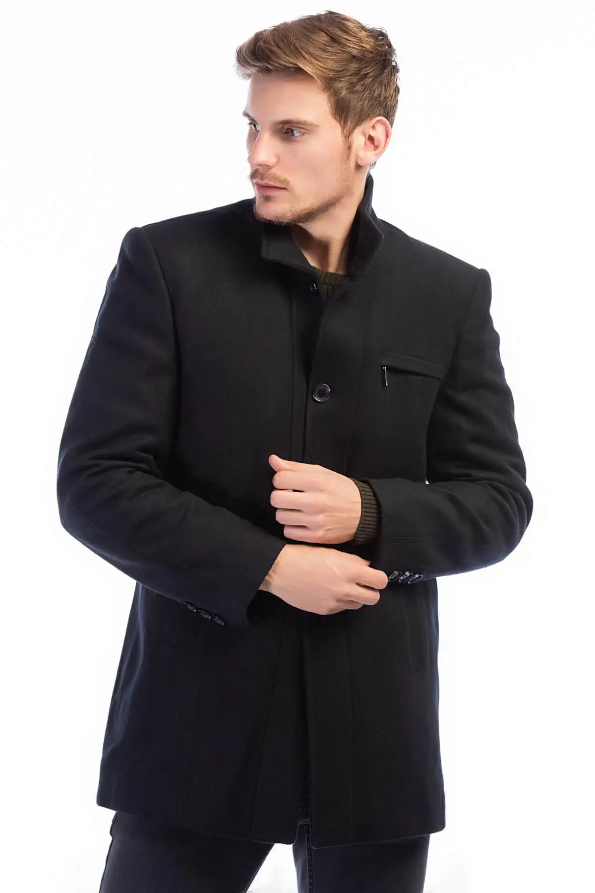 Dewberry мужской темно-синий Overcoat-1020001P8318. | Мужская одежда