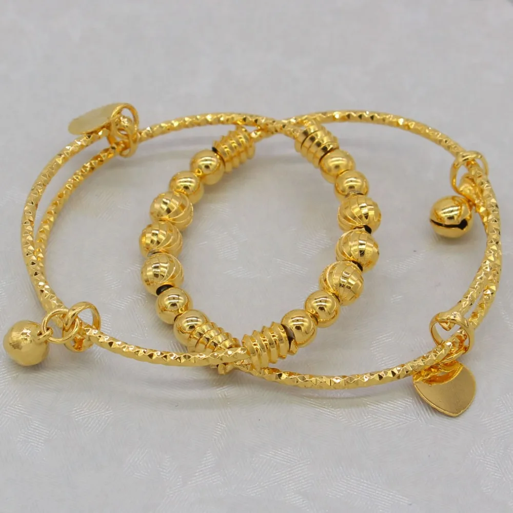 Adixyn браслеты с шариками из двух частей для детей/детский Эфиопский браслет