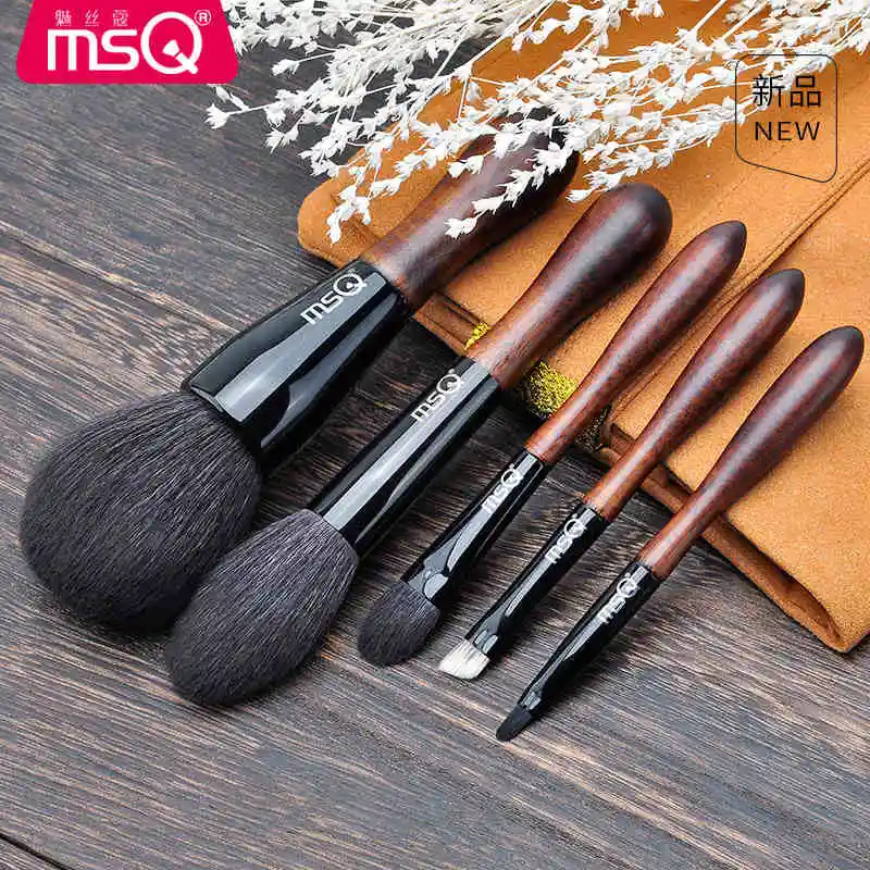MSQ 5 шт. профессиональные высококачественные щетки для меха енота набор Кисть