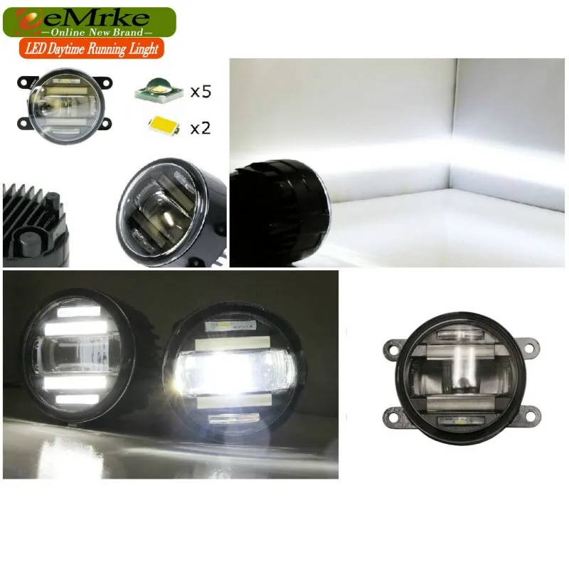 

eeMrke Xenon White High Power 2in1 LED DRL Projector Fog Lamp With Lens For Suzuki Alto A-Star 2009-2014