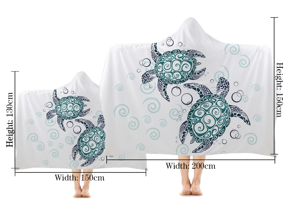 Miracille Turtles, полотенце с капюшоном, водная морская черепаха, банное полотенце с капюшоном, морские животные, пригодное для носки, пляжное одеяло для взрослых