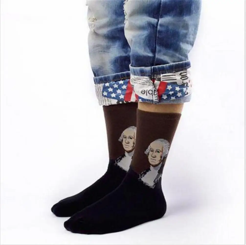Printed Sox Women Van Funny Painting Men Pattern Novelty Harajuku Art Fashion Crew Socks Cotton Character Calcetine Gogh Design | Женская